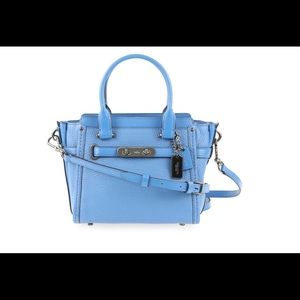 Coach Swagger 21 Lapis Blue Leather Satchel
